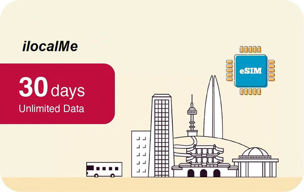 eSIM South Korea 30 Days - Unlimited data